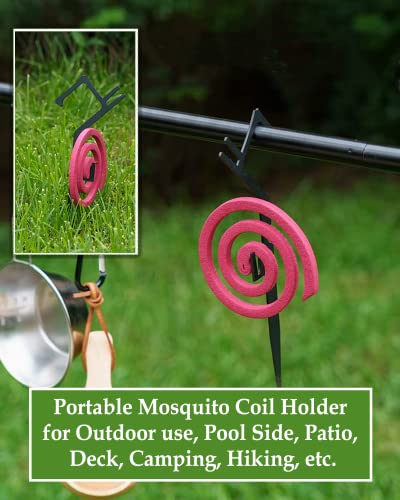 VROCUSE Pluggable & Hangable Mosquito Coil Holder for Outdoor, Camping, Patio, Hiking, Pool Side, etc.