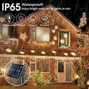 2 Pack Extra-Long Solar Outdoor String Lights Waterproof Each 75ft 210 Led Solar String Lights,Green Wire with 10 Lighting Modes Xmas Tree Lights for Party Garden Yard Patio Fence