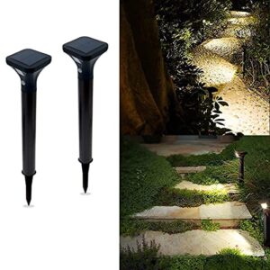 solar garden light, led wireless induction ground spotlights, outdoor waterproof motion sensor lawn light for pathway, yard, patio, porch, pool.(2pack)