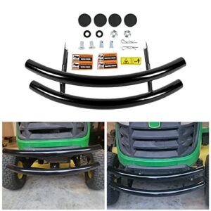 front bumper brush guard compatible with john deere 100 series 102 115 125 135 145 155c 190c d100 d110 d120 d130 d140 d150 d160 d170 l100 l105 l107 la175 g110 x110 x120 x125 lawn mower garden tractor