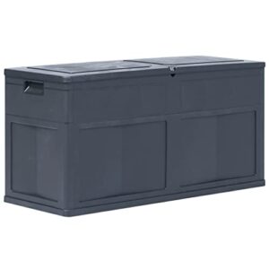 golinpeilo patio storage box 84.5 gal black patio garden outdoor storage container for toys, furniture deck box (weight:18.34 lbs)
