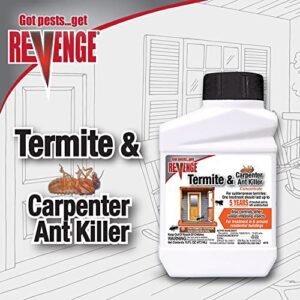 Revenge Termite & Carpenter Ant Killer Spray, 16 oz Concentrate, Long Lasting Pesticide for Indoors and Outdoors