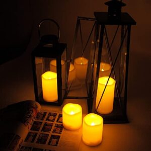 Battery Operated Outdoor Indoor Flameless Candle Electric Waterproof Flickering LED Pillar Candle with Remote Timer for Christmas Halloween Wedding Home Garden Party Decorations Table Centerpiece