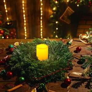 Battery Operated Outdoor Indoor Flameless Candle Electric Waterproof Flickering LED Pillar Candle with Remote Timer for Christmas Halloween Wedding Home Garden Party Decorations Table Centerpiece