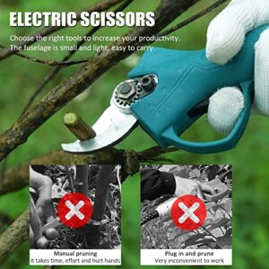 XIOYUE 30mm Pruning Shears Compatible for Makita 18V Battery, Cordless Electric Pruning Scissors Cordless Pruning Shears for Gardening, Apple Tree