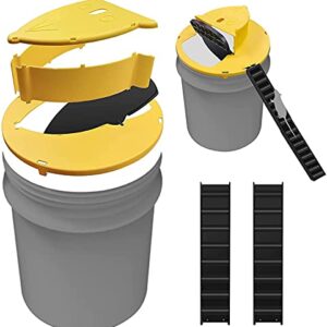 Bucket Lid Mouse Trap (2-Pack) - Flip Slide Rat Trap 5-Gallon Bucket Lid - Auto Reset No See Kill Multi Catch Humane Mice Traps for Garage / Patio / Indoor / Outdoor