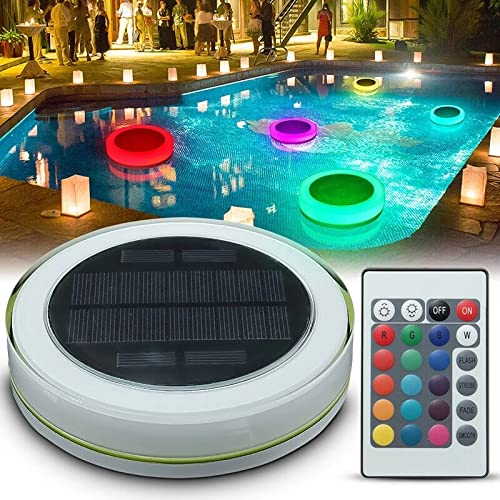 WODMB Coat Hanger Solar RGB Underwater Lamp LED Garden Pond Light Outdoor Swimming Pool Floating Light Party Decoration +Remote Control Unisex
