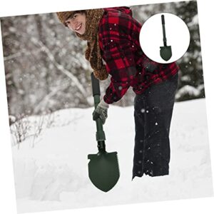 CLISPEED 1 Set Gear Shovel Snow Potting for Cleaning Beach Metal Cleaner Transplanting Tool Pouch Foldable Storage Car Farm Digging Winter Bag Mud Backing Gift Smoothing Moving Deicing