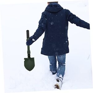 CLISPEED 1 Set Gear Shovel Snow Potting for Cleaning Beach Metal Cleaner Transplanting Tool Pouch Foldable Storage Car Farm Digging Winter Bag Mud Backing Gift Smoothing Moving Deicing