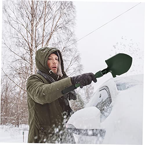 CLISPEED 1 Set Gear Shovel Snow Potting for Cleaning Beach Metal Cleaner Transplanting Tool Pouch Foldable Storage Car Farm Digging Winter Bag Mud Backing Gift Smoothing Moving Deicing