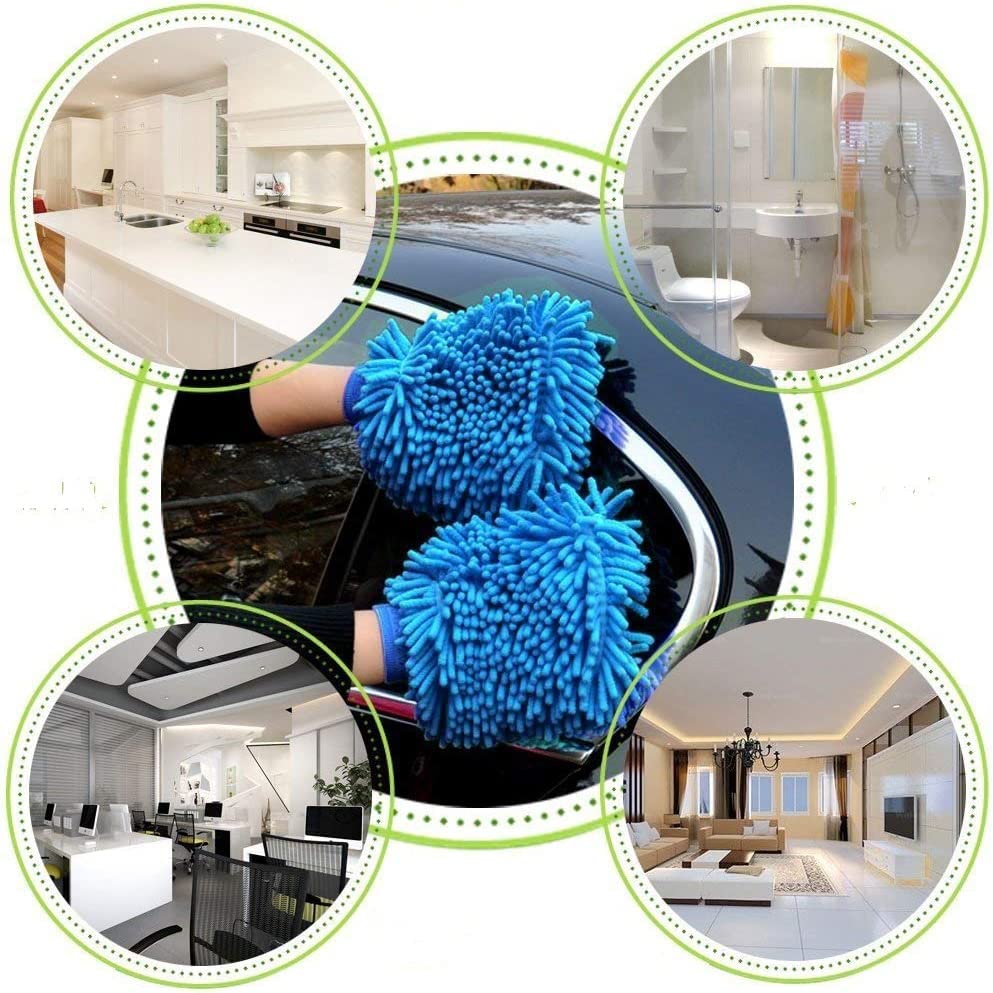 Suyncll 2.0GPM Electric Power Washer +Microfibre Car Wash Mitt, 1600W High Pressure Washer with Hose Reel, Graet for Home/Garden/Car Cleaning(Blue)