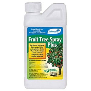 monterey lg 6184 fruit tree plus for control of insects, diseases & mites conc 1pt,white bottle