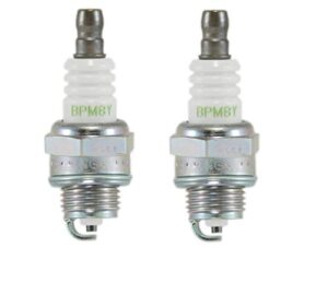(2) ngk bpm8y spark plugs – replaces 2057, 5574, 15901019830, 285982 – also fits echo srm225, srm210, srm230, hc150, pe225, pb620, pe200, pb265, pe230, srm280, hc155, pb460ln , pe280, pe260