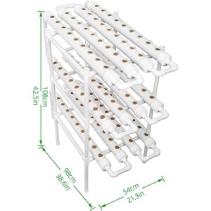 Ryan Hydroponic Grow Kit 3 Layers 108 Holes Plant Sites,Hydroponic Planting Equipment, Hydroponics Growing System, Vegetable Tool Grow Kit Includes Water Tube, Timer