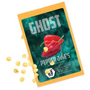 pepper joe’s ghost pepper seeds – pack of 10+ superhot chili pepper seeds – usa grown – premium non-gmo bhut jolokia seeds for planting in your garden