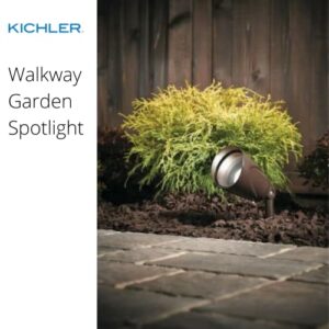 Kichler Showscape Collection #28312; Landscape Spotlight Fixture, 5 Watts, 12 Volts with MR16 Reflector Flood 60 Degree Spread Olde Bronze for Garden, Patio, Hotel, Residential, Commercial (1 Pack)