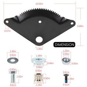 sevencow Steering Gear Rebuild Kit 532194732 for Husqvarna Craftsman AYP Poulan Weed Eater 194732 Sector Plate 587738906 Pinion 532194747 Machined Pivot Bushing & Hardware