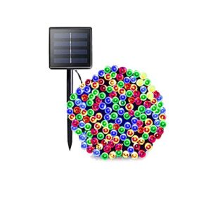 dotomp solar christmas string lights, 72ft 200 led 8 modes solar powered outdoor string light lighting waterproof fairy lights for xmas tree garden homes wedding lawn party decor