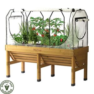 vegtrug medium greenhouse frame & multi cover set, white