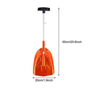 plplaaoo Snow Shovel,Aluminum Alloy Detachable Telescopic Emergency Snow Shovel,Multifunctional Car Snow Shovel Winter Snow Ice Shovel,for Car Emergency Snow Removal,Garden,Beach