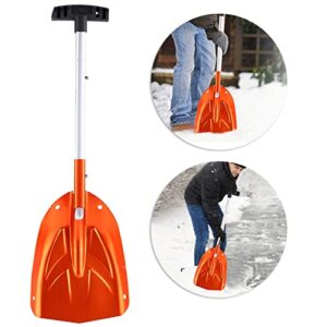 plplaaoo Snow Shovel,Aluminum Alloy Detachable Telescopic Emergency Snow Shovel,Multifunctional Car Snow Shovel Winter Snow Ice Shovel,for Car Emergency Snow Removal,Garden,Beach