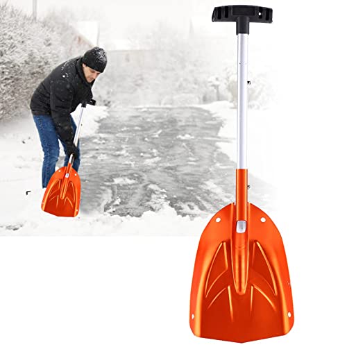 plplaaoo Snow Shovel,Aluminum Alloy Detachable Telescopic Emergency Snow Shovel,Multifunctional Car Snow Shovel Winter Snow Ice Shovel,for Car Emergency Snow Removal,Garden,Beach