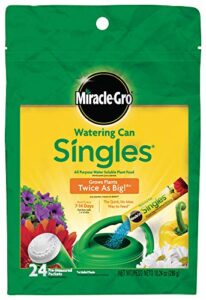 miracle-gro watering can singles all purpose water soluble plant food, includes 24 pre-measured packets