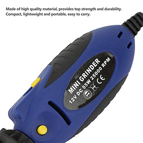 Wal front Chainsaw Chain Grinder, 12V 25000(RPM) Electric Handheld Chainsaw Sharpener Mini Chain Saw Grinder for Garden Outdoor Grinding Machine Tool