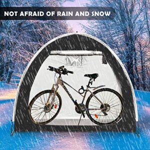 AiQueen Bike Tent Foldable Bike Storage Shed Waterproof Porable Bicycle Storage Cover Shelter with Window for Outdoor,Garden,Camping and Hiking dark black