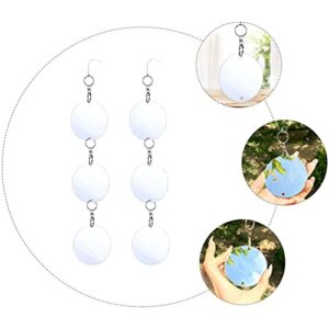 GANAZONO 4 Sets Metal Bird Deterrent Disc Hanging Disc Reflective Bird Reflector Woodpecker Devices for Patio Garden Woodpecker and Pigeon