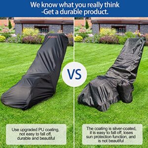 Eventronic Lawn Mower Cover, Heavy Duty 420D Marine Grade Fabric, Waterproof Push Mower Cover, Universal Lawn Mower Cover with Drawstring & Cover Storage Bag