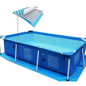 lihonk above ground swimming pool steel frame kids and adults can swim family above ground pool free cover & floor cloth & swimming pool water toys patio lawn garden (size : 4.5 * 2.2 * 0.84m)