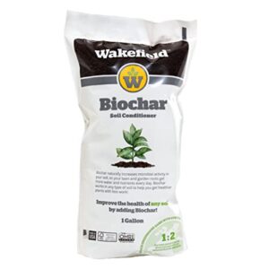 wakefield biochar premium garden soil conditioner – omri-listed, fsc-certified, 100% organic biochar for raised garden beds, potting mix, lawns, and vegetable gardens – 1 gallon