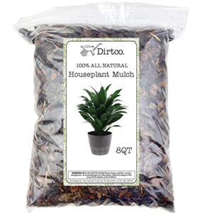 houseplant mulch – small bark wood chips for indoor, patio, potting media, and much more! (8qts)