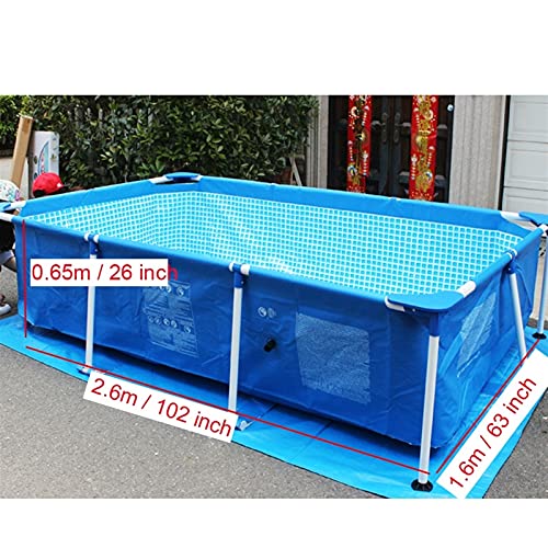 Large Swimming Pool For Gardens With Bracket With Steps Kids Adults Can Swim - Family Pool Above Ground Non-Inflatable - Outdoor Foldable Thickened Pool - Gift Swimming Pool Accessories Dust Cover & G