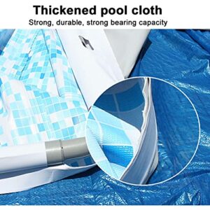 Large Swimming Pool For Gardens With Bracket With Steps Kids Adults Can Swim - Family Pool Above Ground Non-Inflatable - Outdoor Foldable Thickened Pool - Gift Swimming Pool Accessories Dust Cover & G