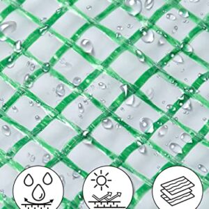 Fuuner 8.2ft×12.5ft Greenhouse Plastic, with 3 Sets Greenhouse Hoops for Plant Cover Support, Arched Steel Frame Hoops with Thickened Plastic Coated for DIY Garden Grow Tunnel