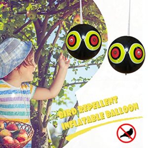 boping store bird patch bird with reflective inflatable eye pvc reflective ball eyeball patio & garden mealybug spray (black, one size)