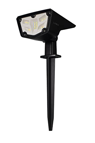 Luma Solar Outdoor Lights 2 Pack | Weatherproof Landscape Lighting with 22 LED Outdoor Lights for Patio, Yard | Garden & Wall Mount | 3 Modes Cool, Warm, Both + Rechargeable All-Night Battery