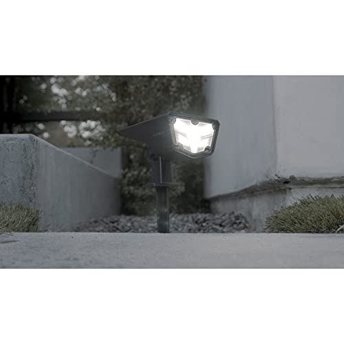 Luma Solar Outdoor Lights 2 Pack | Weatherproof Landscape Lighting with 22 LED Outdoor Lights for Patio, Yard | Garden & Wall Mount | 3 Modes Cool, Warm, Both + Rechargeable All-Night Battery