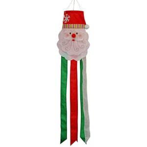 THQZLH Santa Windsock Christmas Wind Sock Hanging Santa Claus Holiday Wind Socks for Yard and Garden