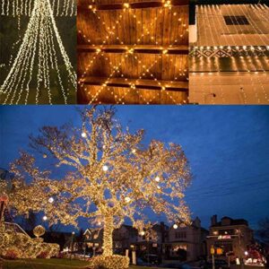 SANJICHA 72FT 200 LED Solar String Lights Outdoor, Super Durable Solar Outdoor Lights, Waterproof Copper Wire 8 Modes Solar Fairy Lights for Garden Patio Tree Party Wedding (Warm White)