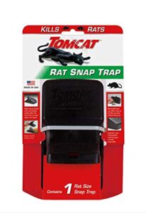 tomcat rat snap trap, 1 rat size trap – reusable – effectively kill rats – ideal for home and farm use