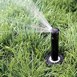 Rain Bird 1804AP4PK Professional Pop-Up Sprinkler, Adjustable 0° - 360° Pattern, 8' - 15' Spray Distance, 4" Pop-up Height, 4-Pack, Black