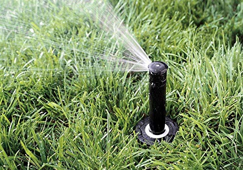 Rain Bird 1804AP4PK Professional Pop-Up Sprinkler, Adjustable 0° - 360° Pattern, 8' - 15' Spray Distance, 4" Pop-up Height, 4-Pack, Black