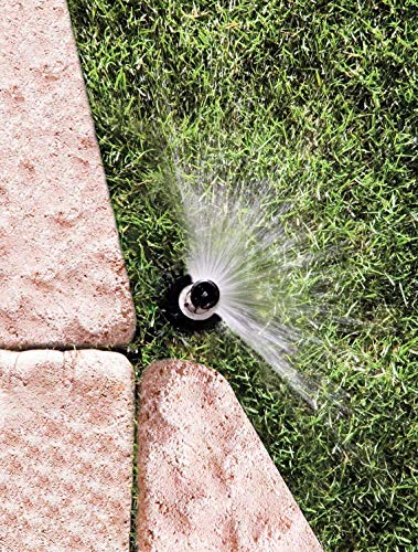 Rain Bird 1804AP4PK Professional Pop-Up Sprinkler, Adjustable 0° - 360° Pattern, 8' - 15' Spray Distance, 4" Pop-up Height, 4-Pack, Black