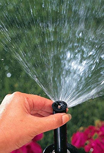 Rain Bird 1804AP4PK Professional Pop-Up Sprinkler, Adjustable 0° - 360° Pattern, 8' - 15' Spray Distance, 4" Pop-up Height, 4-Pack, Black