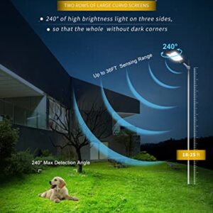 A-ZONE 800W Solar Street Lights Outdoor Waterproof, 80000LM High Brightness Dusk to Dawn LED Lamp, with Motion Sensor and Remote Control, for Parking Lot, Yard, Garden, Patio, Stadium, Piazza