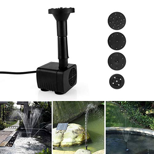 Feadem Mini Solar Fountain Pump, Solar Water Pump Power Panel Kit Submersible Brushless for Garden Water Circulation/Pond Fountain (7V 1.2W)