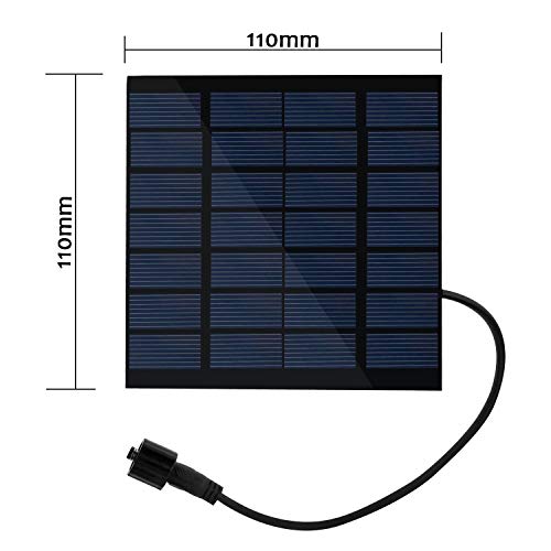 Feadem Mini Solar Fountain Pump, Solar Water Pump Power Panel Kit Submersible Brushless for Garden Water Circulation/Pond Fountain (7V 1.2W)